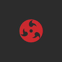 Mystic Eye Symbol A Captivating Red Circular Icon Design