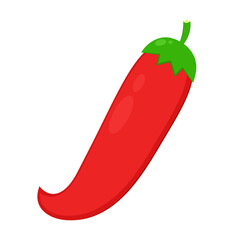 Chili cartoon isolated on PNG. Red chili logo design. Red hot pepper.
