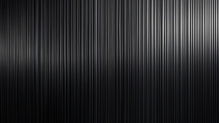 Obraz premium Sleek Black Metal Surface with Vertical Lines for Modern Backgrounds and Industrial Design