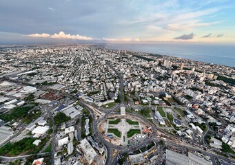 Aerial photo of Santo Domingo West, Dominican Republic looking south.