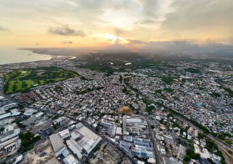 Aerial photo of Santo Domingo West, Dominican Republic looking south.