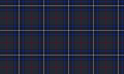 Seamless plaid pattern, navy blue, white, red, suitable for designing clothes, skirts, pants, dresses, simple, cool, polite, and looks good on every occasion.