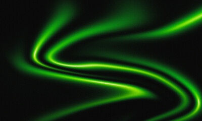 Green abstract background, dark grainy texture, wavy lines, graphic design element