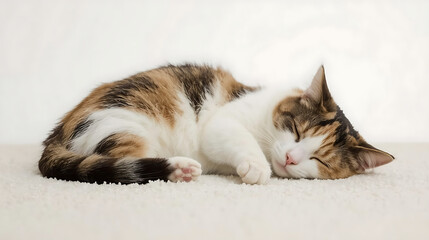 cat lying on the floor