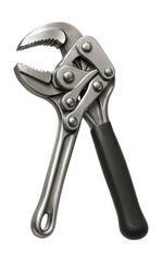 Obraz premium Dual-jaw compound leverage pipe wrench for improved grip in auto repair settings.