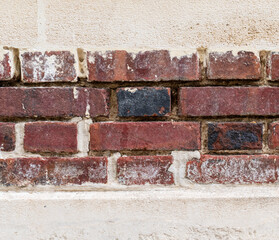 Mur en briques et en béton