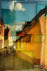 Abstract collage "Light rain in the city"