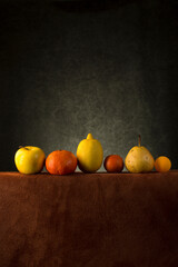 Still life with fruit on the table