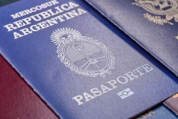 Argentine passport for travelling, flying and doing business. Argentina document, id