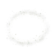 Green glowing ring PNG, abstract circular particle scatter, dreamy soft light, ethereal decorative element, futuristic digital art accent for overlays, crafts, creative design

