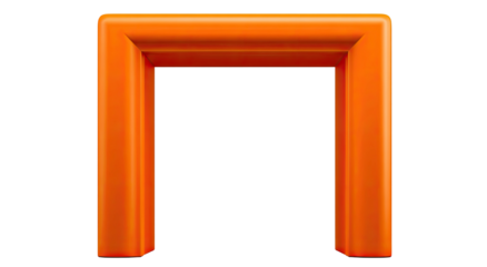 Orange inflatable archway