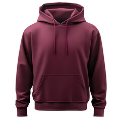 Maroon Hoodie isolated on transparent background