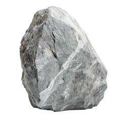 Light Grey Rock with Rough Edges isolated on transparent background