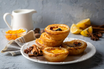 Typical Portuguese custard pies - 