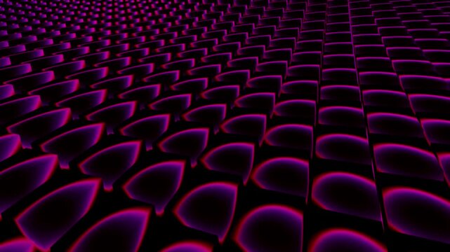 Unique patterns of purple geometric shapes create striking visual appeal in modern design