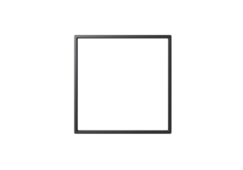 Black square frame PNG isolated on transparent background, modern border design element for photo or text overlay, graphic resource
