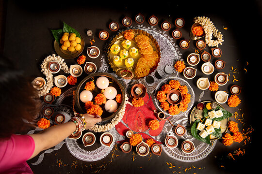 Diwali Rangoli and sweets 