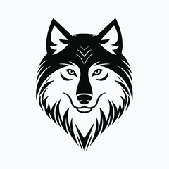 Obraz premium Wolf head portrait with transparent background