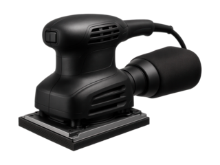 Portable orbital sander with a rectangular pad for woodworking tasks.