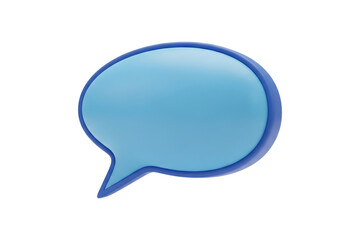 Glossy Blue Speech Bubble Icon