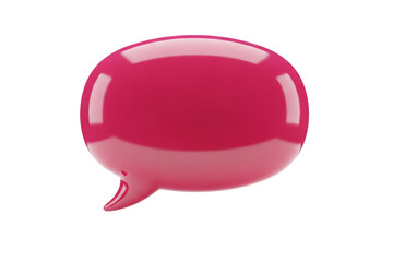Glossy Pink Speech Bubble Icon