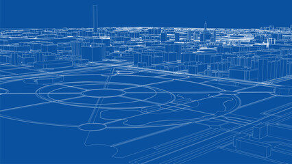 Futuristic City Blueprint