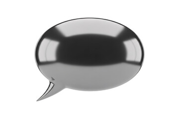 Glossy White Speech Bubble Icon