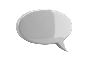 Glossy White Speech Bubble Icon