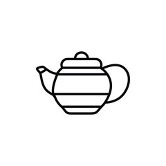 Teapot Vector Icon Tea Kettle Kitchenware Drink Serving Illustration