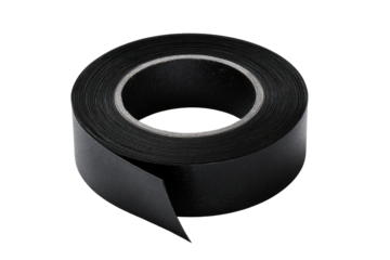 Rolled black adhesive tape