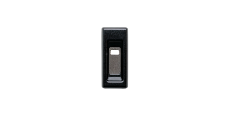 Close-up of a rectangular black switch
