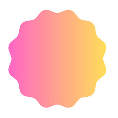 Abstract gradient shape with vibrant colors and soft edges for design.