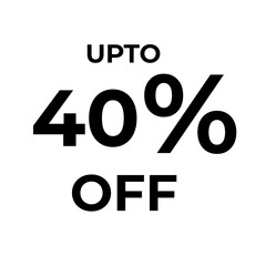 Limited time offer with discounts up to 40 percent off on selected items.