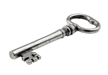 Antique key, metallic gray