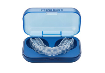 Futuristic dental mouthguard and charging case for advanced oral health technology