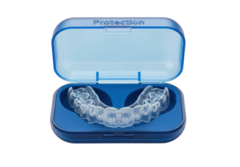 Futuristic dental mouthguard and charging case for advanced oral health technology
