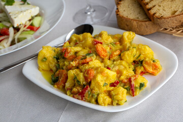 Greek style potato salad with special mustard sauce