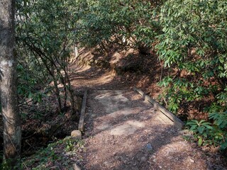 Bridge on ATV trail in Nantahala National Forest in North Carolina 