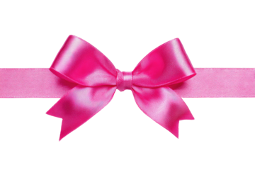 Pink satin ribbon bow (2)