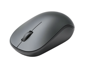 Gray wireless computer mouse