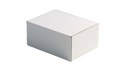 Fototapeta premium A plain white rectangular cardboard box used for packaging and storing various products.