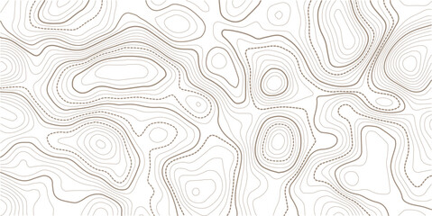 Topographic background and texture, abstract monochrome image. 3D waves. Cartography Background. Map mockup infographics. Wavy backdrop. Cardboard.