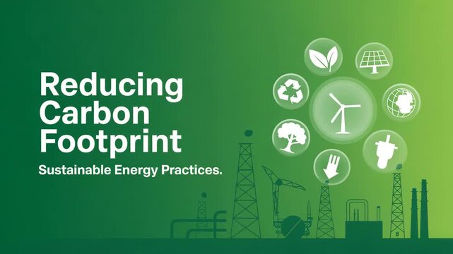 Reducing Carbon Footprint: A visually striking depiction of sustainable energy practices, aiming to minimize carbon footprint and promote environmental responsibility.