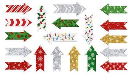 Fototapeta premium Vector art of collection of christmas arrows