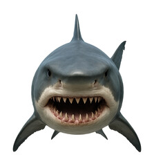 Obraz premium Bulky shark with sharp teeth and a flattened snout.
