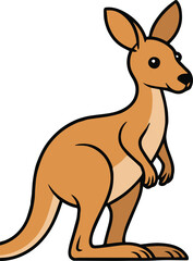 friendly cartoon kangaroo vector illustration for children books nursery decor australian wildlife design
