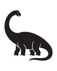 prehistoric sauropod vector artwork minimal silhouette blue printable eps ai svg png for classroom and editorial use