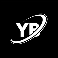 YB Y B letter logo design. Initial letter YB linked circle uppercase monogram logo red and blue. YB logo, Y B design. yb, y b