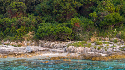 Aerial view of the costral of Istria, Croatia. 