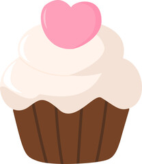 vector illustration of a cupcake